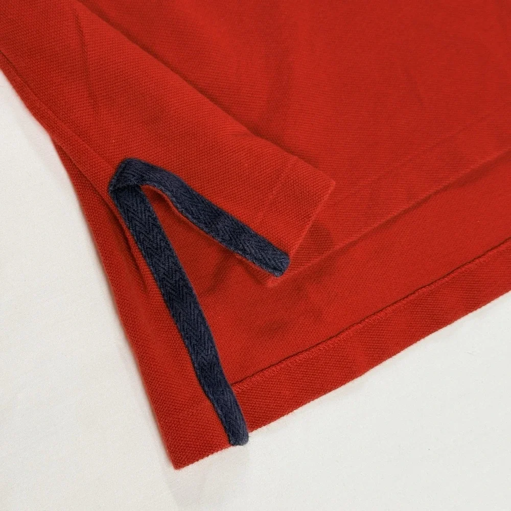 Vintage Polo Ralph Lauren Big Pony Rugby Polo‎ Shirt 2XLT Red Blue Crest Tall